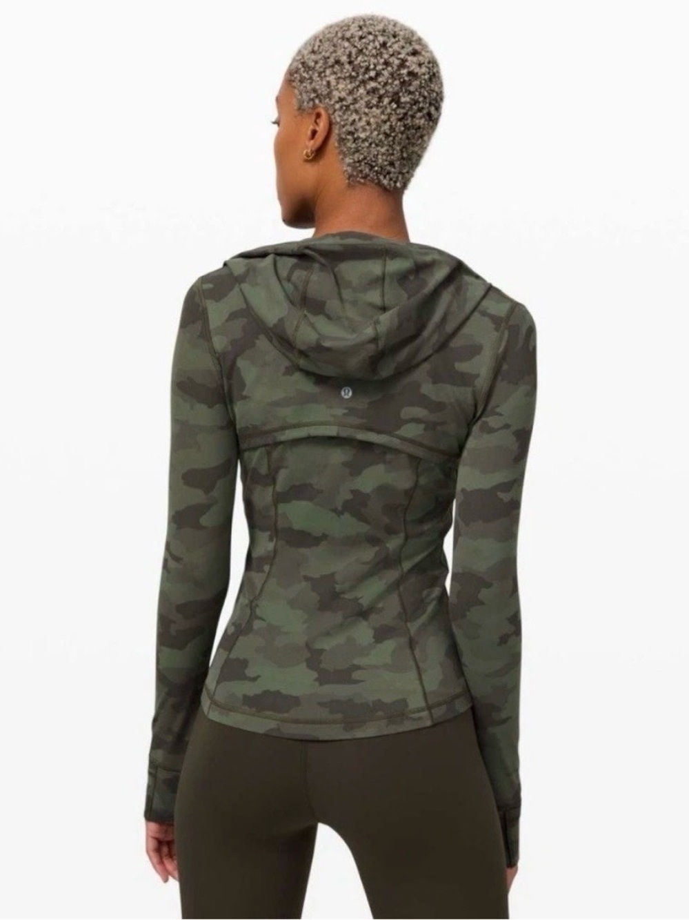 Lululemon Hooded Define Jacket Size 4 Camo Green - Picture 8 of 9